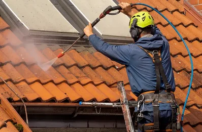 Démoussage et hydrofuge de toiture à Crouay